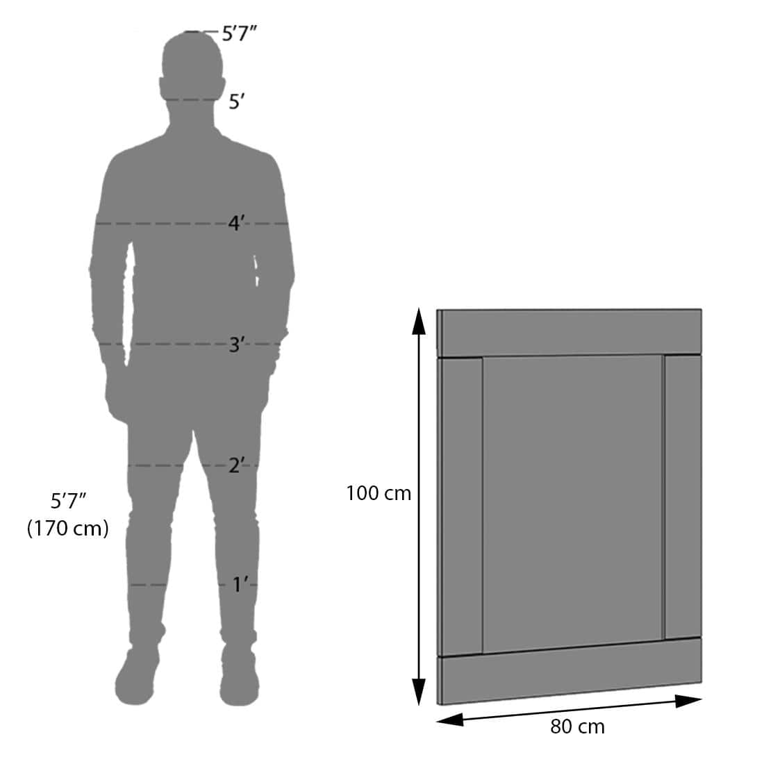 Venus Solid Wood Wall Mirror Frame in Mango Walnut Finish
