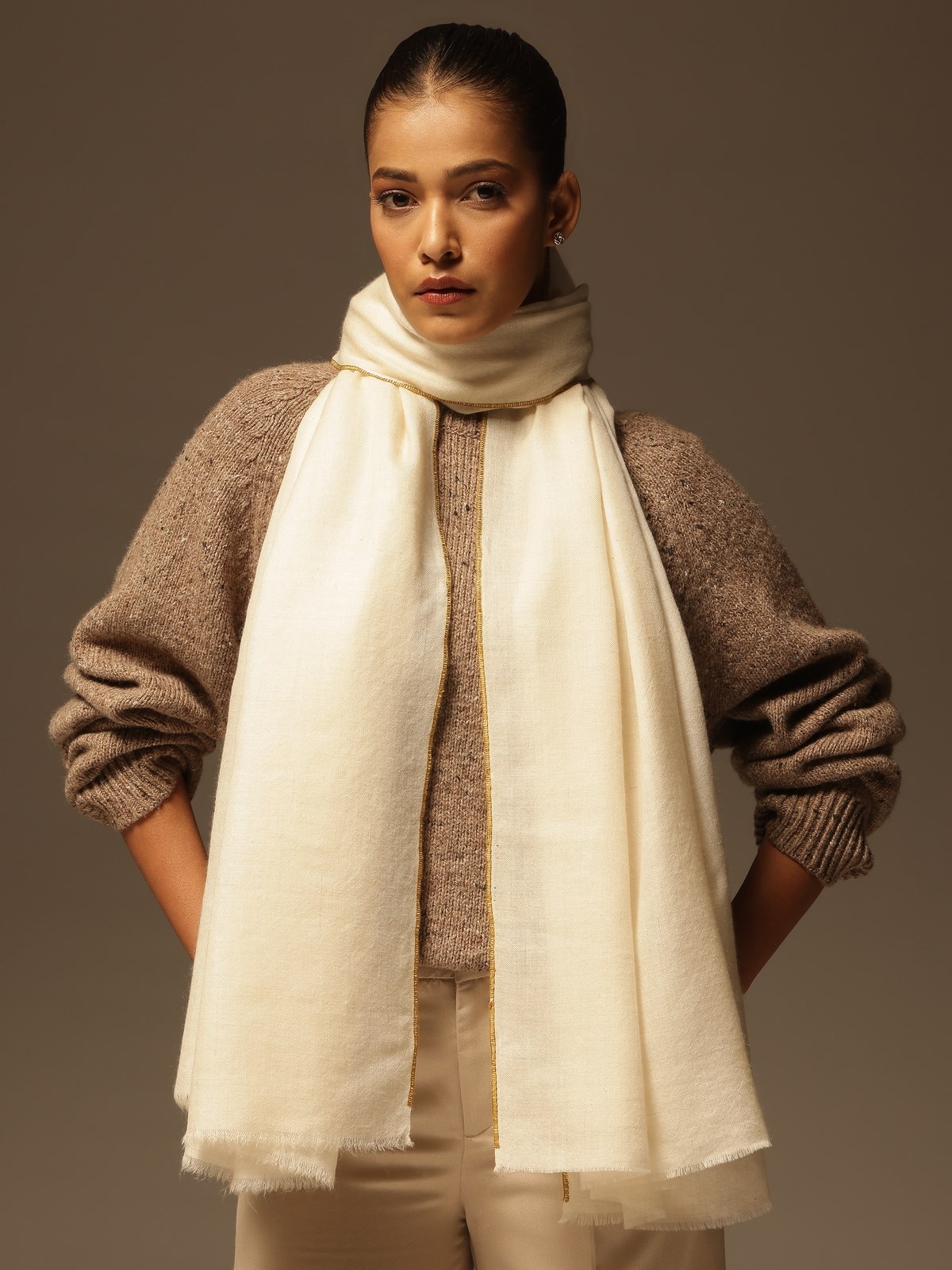 White Pashmina Shawl