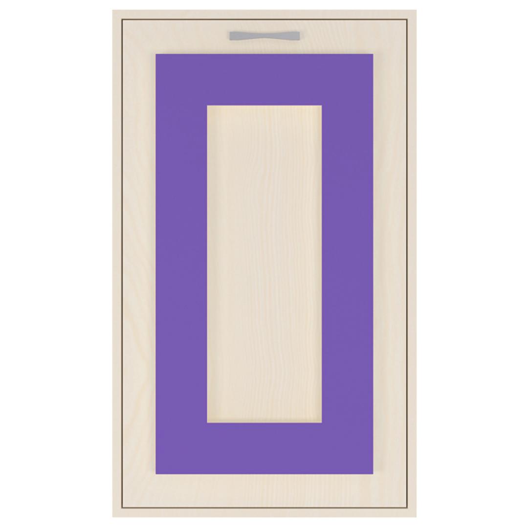 Calypso Kids Wall Mounted Folding Study Desk and Built In Bookshelf in Light Wood Lavender Purple Colour