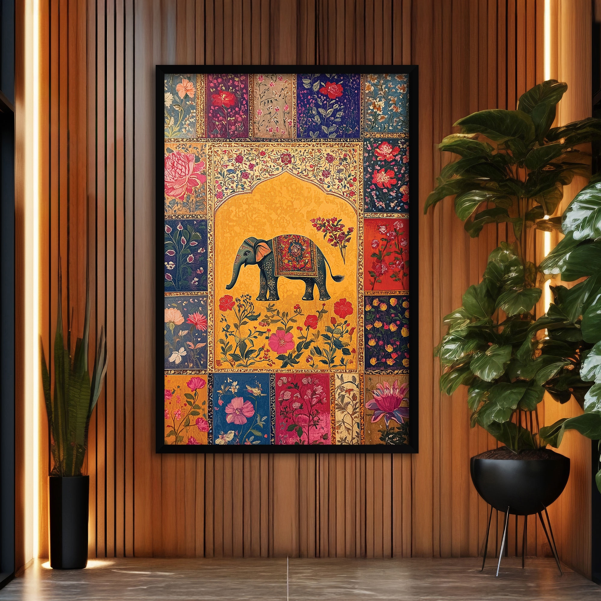 The Castle Decor Traditional Madhubani Wall Painting Framed Artwork 20x30 Inch-picture-13