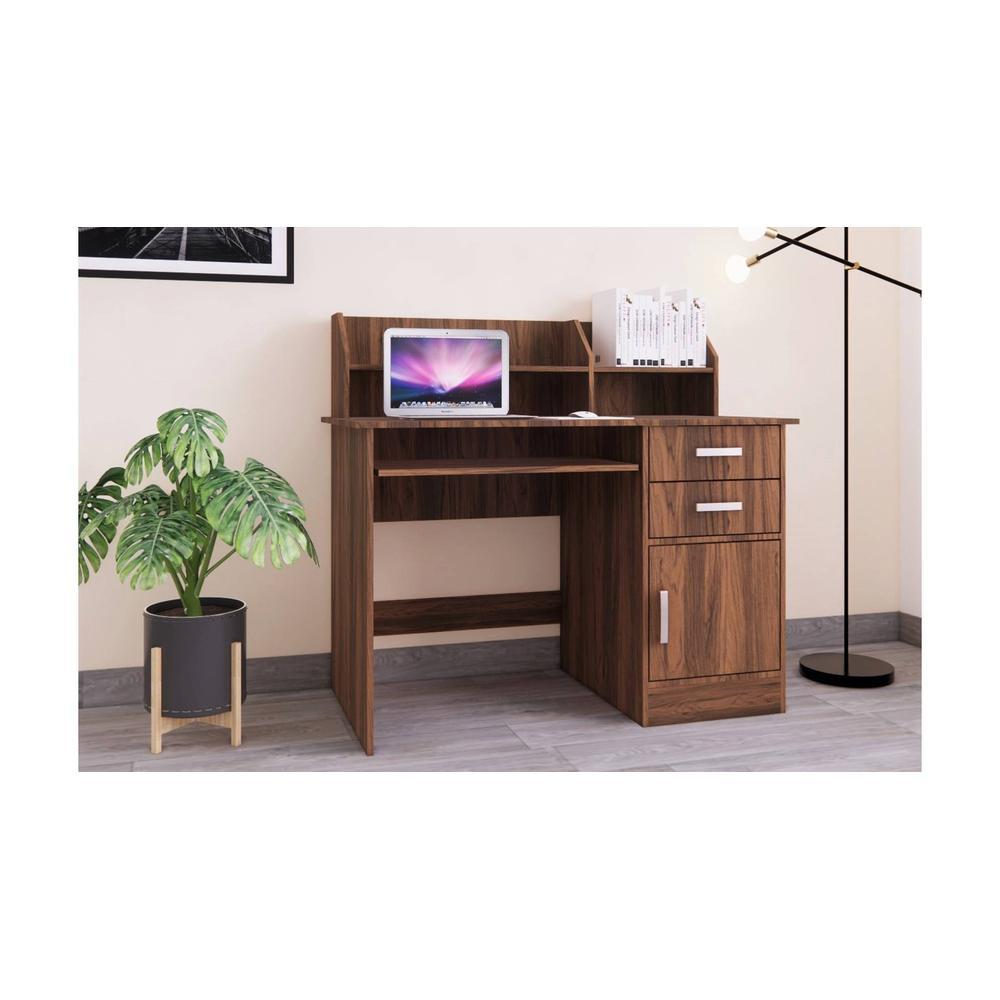 Shamon Study Table in Columbia Walnut Finish
