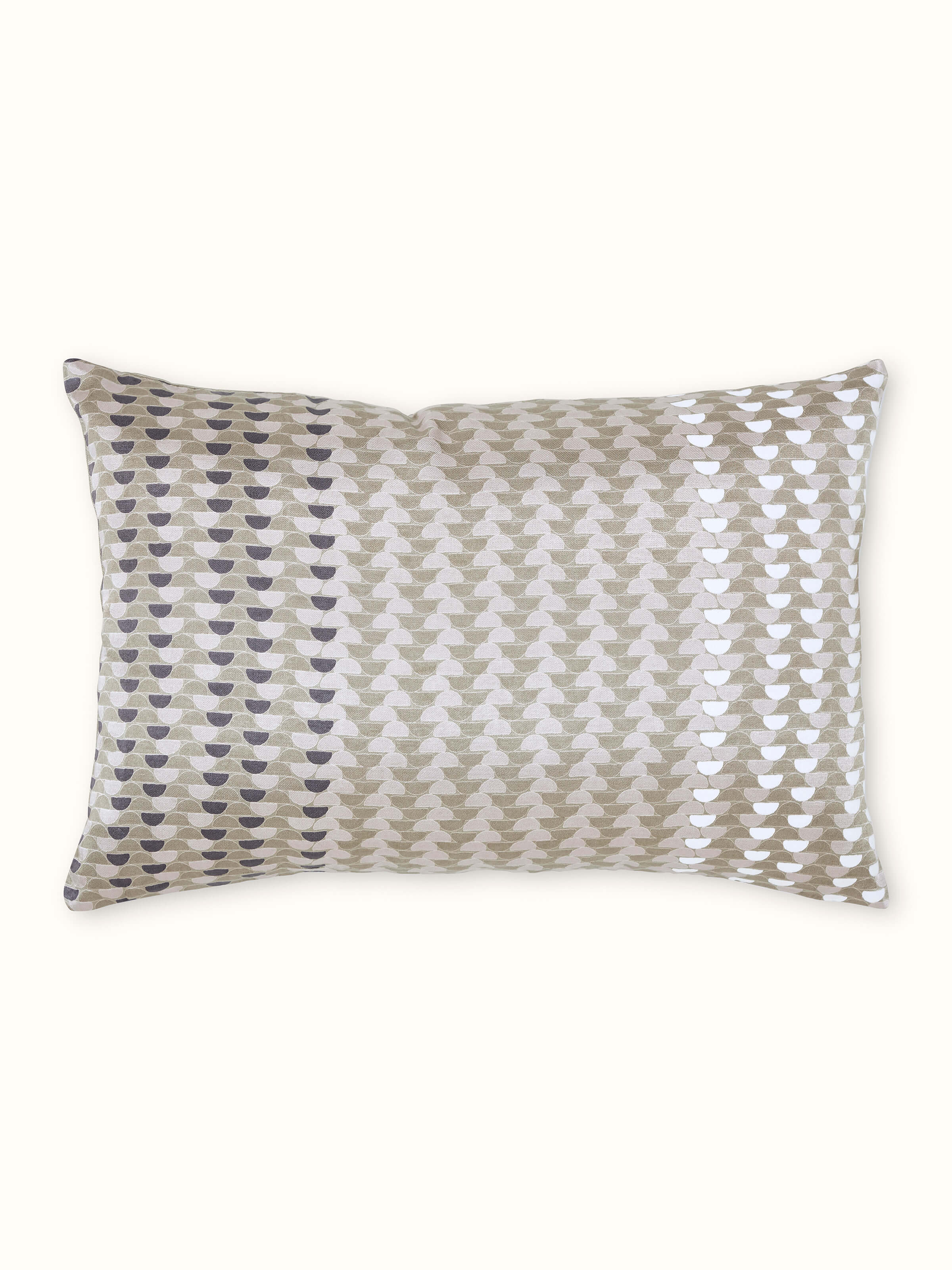 Rambagh Green Geometric Cotton Blend Sanganeri Hand Block Printed Cushion Cover