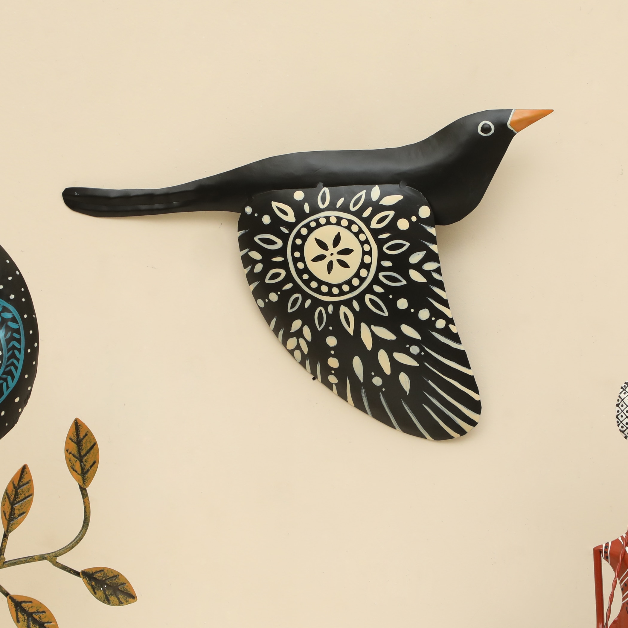 W-Falguni Abstract Metal Wall Decor in Multicolor Set of 1 - Vedas Exports