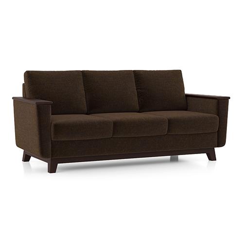 Corby Premium 3 Seater Fabric Sofa in Dark Earth Colour