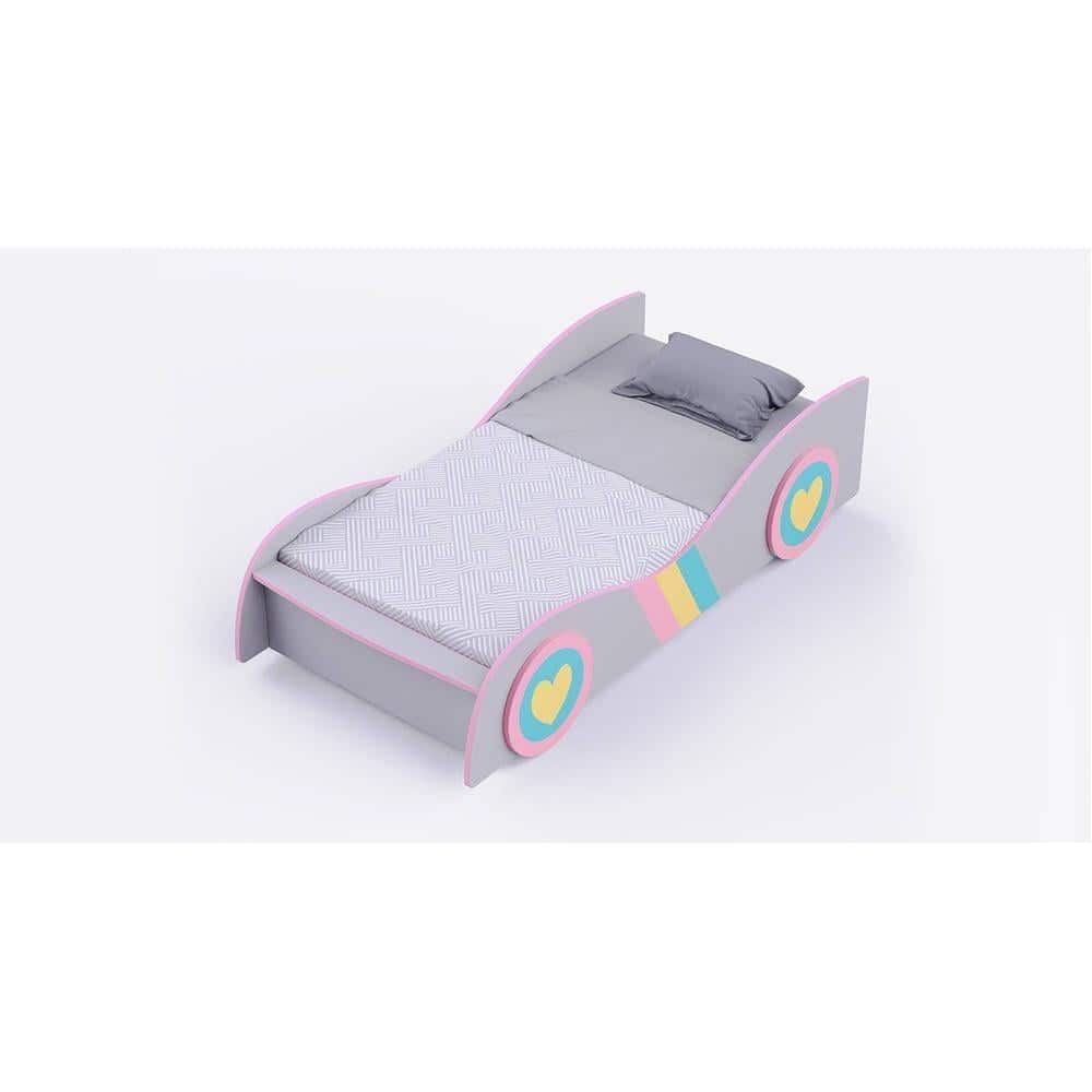 Gum Engineered Wood Open Storage Bed in Grey Colour