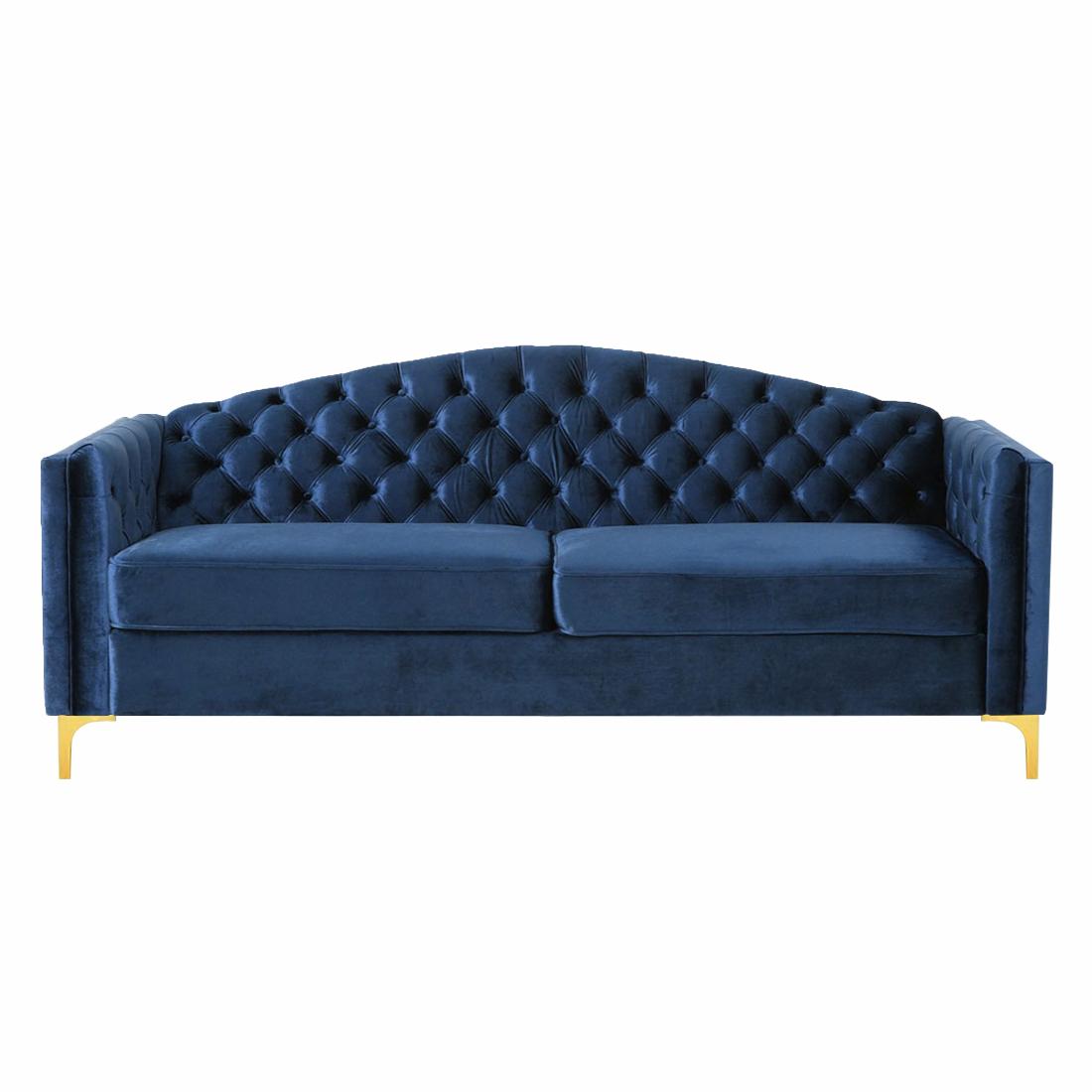 Elden Fabric Sofa (Navy Blue)