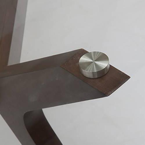 Wesley 6 Seater Dining Table In Dark Walnut Finish