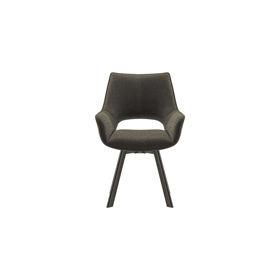 Casey Swivel Dining Chair In Olive And Tan Colour Set Of 2