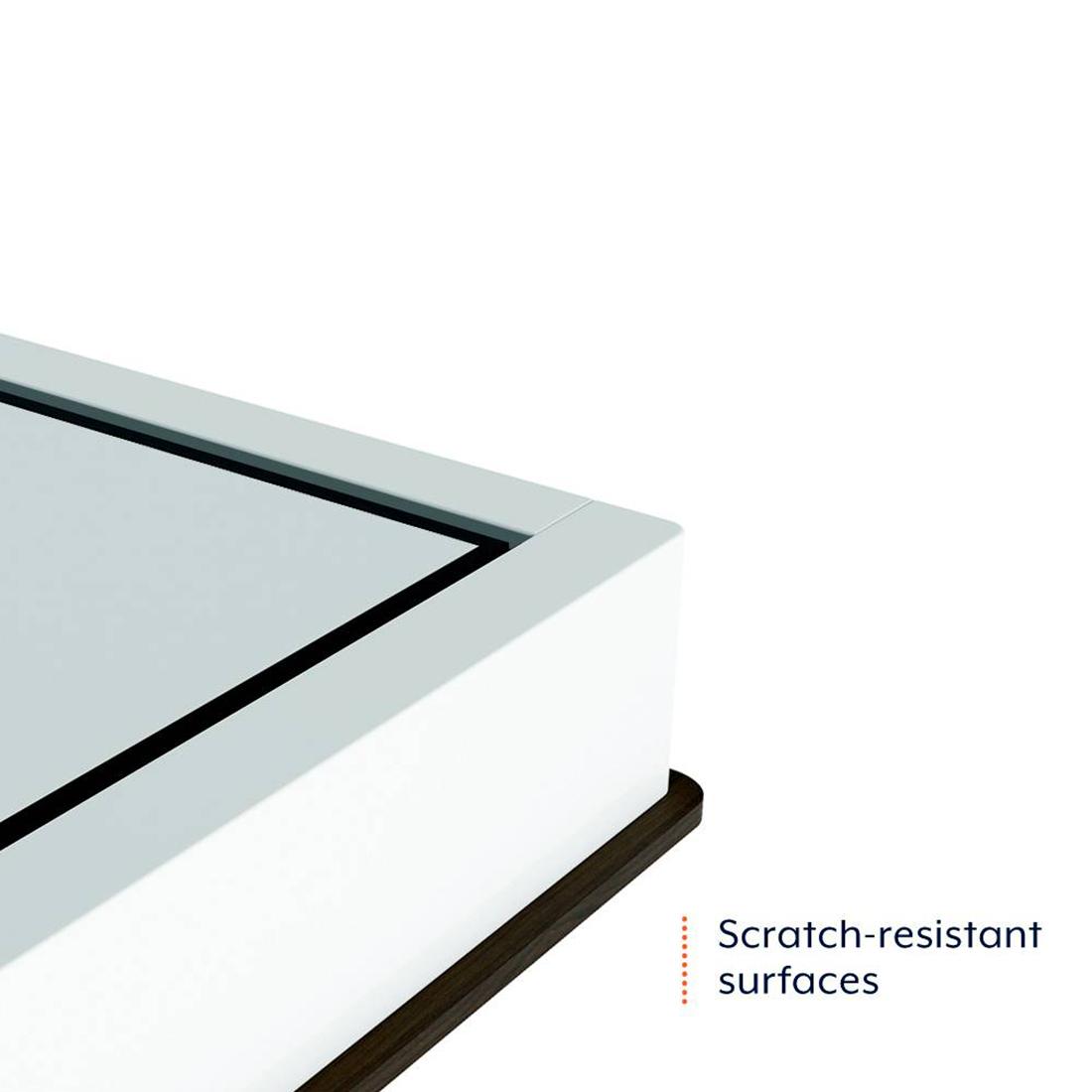 Baltoro Engineered Wood Queen Size Hydraulic Storage Bed In White Finish