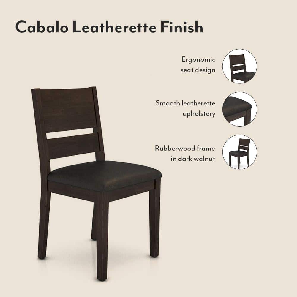 Wesley - Cabalo (Leatherette) 4 Seater Round Glass Top Dining Table Set (Colour- Black, Finish- Dark Walnut)