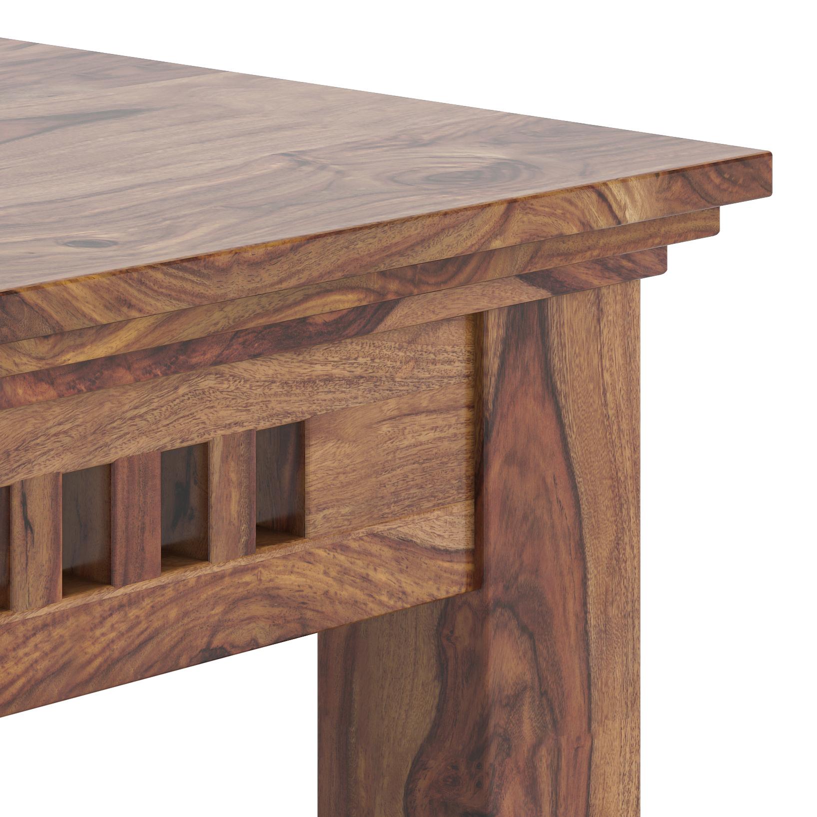 Fidora 4 Seater Dining Table In Teak Finish