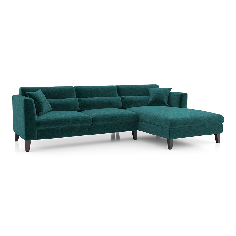 Lewis Sectional Sofa (Colour : Malibu, Cushion : Soft, Seater : Right Aligned 3 Seater + Right Aligned Chaise)