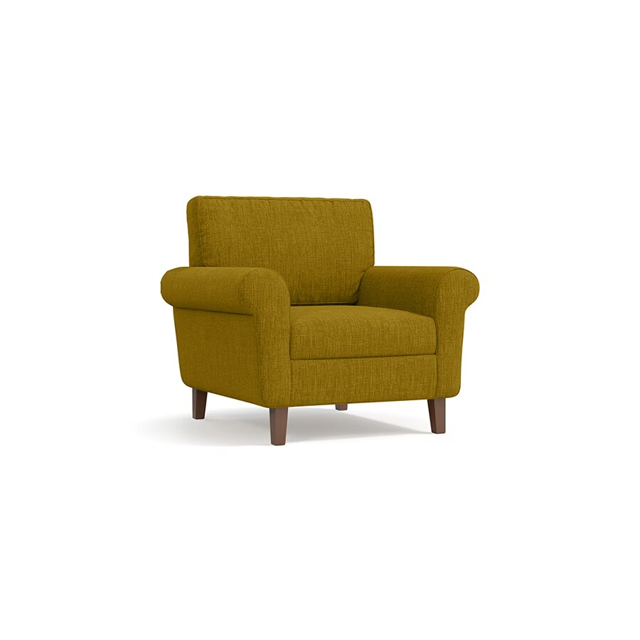urban ladder Oxford 1 Seater Fabric Sofa in Olive Green Colour-picture-13