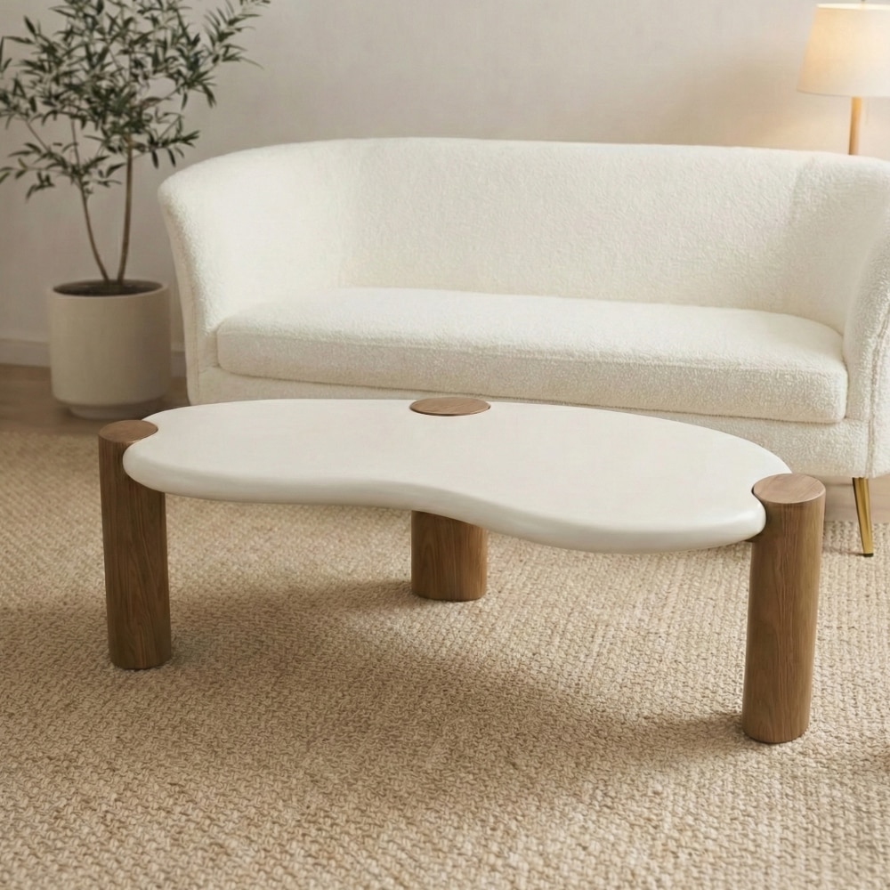 Viridium Mdf Coffee Table In White Finish - Living Shape