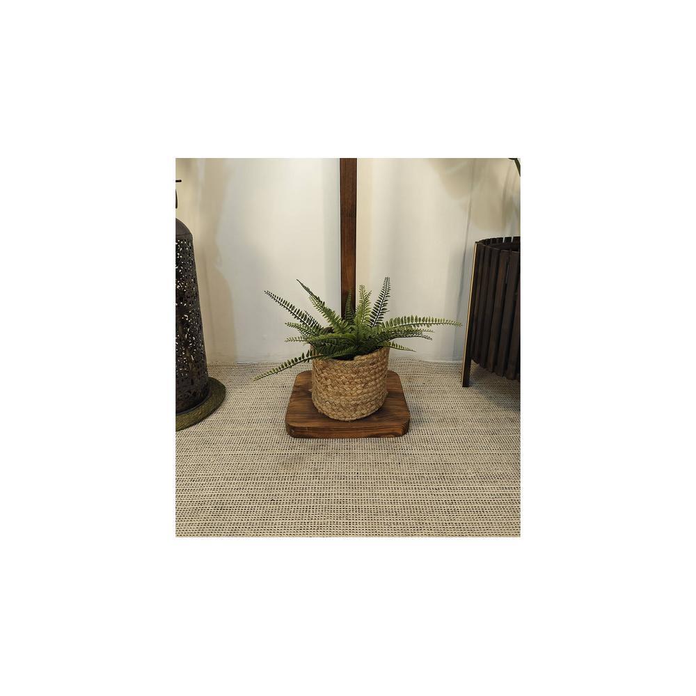 Elementary Beige Jute Floor Lamp with Beige Jute Base