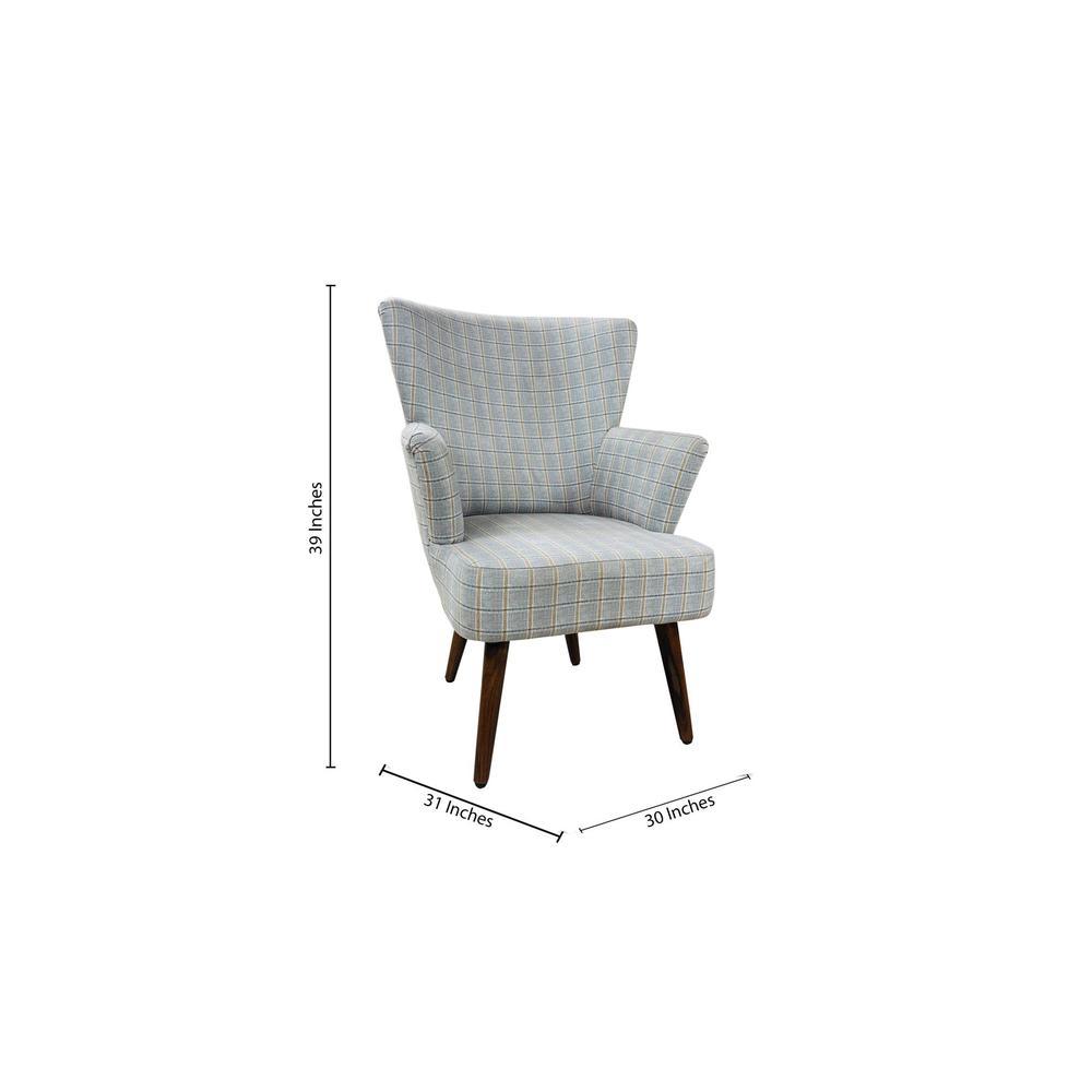 Machai Solid Wood Lounge Chair In Grey Colour