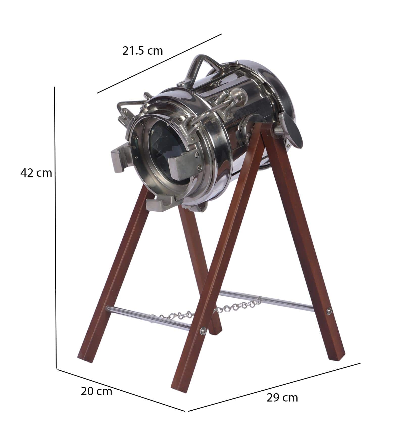 Lense Study Lamp in SS Polished Shade