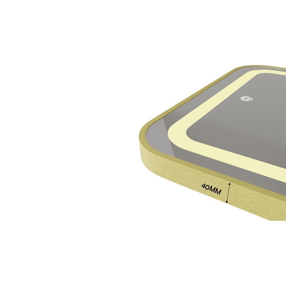 Aluminium LED Rectangular Decorative wall mirror by elegant arts and frames (Mirror size 600X900 mm)