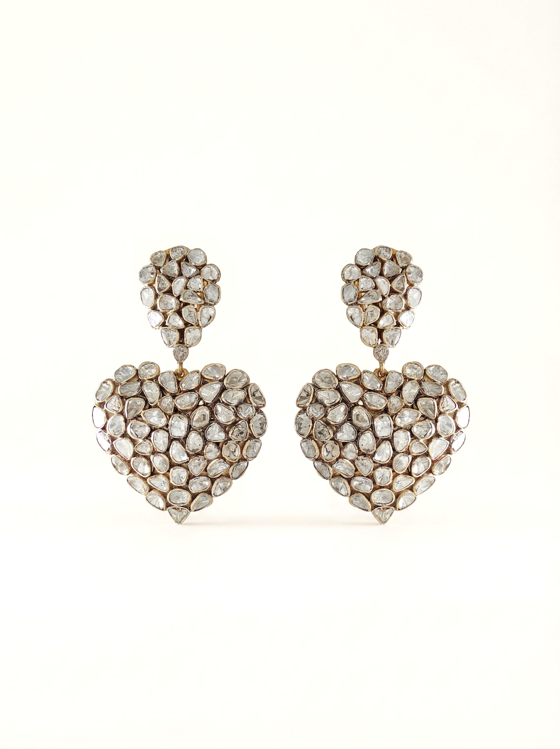 Dank Polki 14 Karat Gold Studs