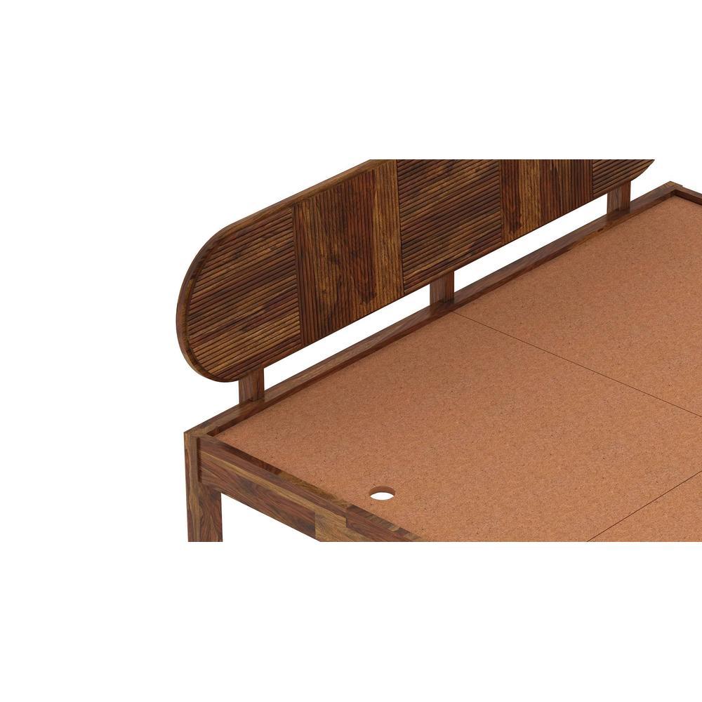 Woodwhiz Solid Wood King Size Non Storage Bed In Provincial Teak Finish