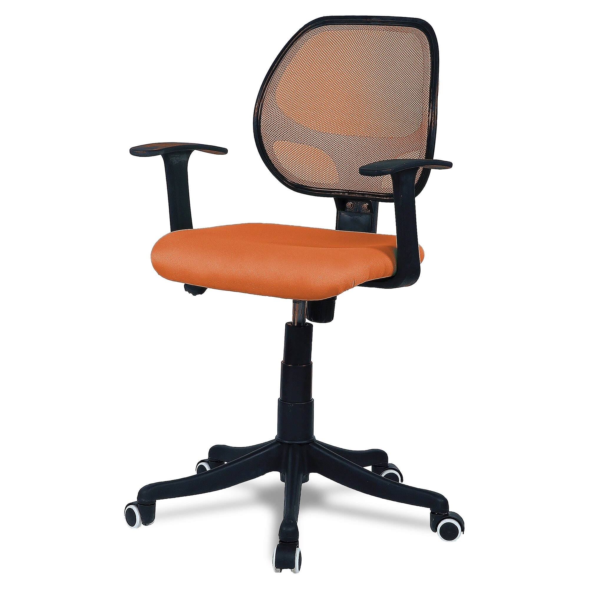Jaazza Low Back Ergonomic Chair in Orange Colour