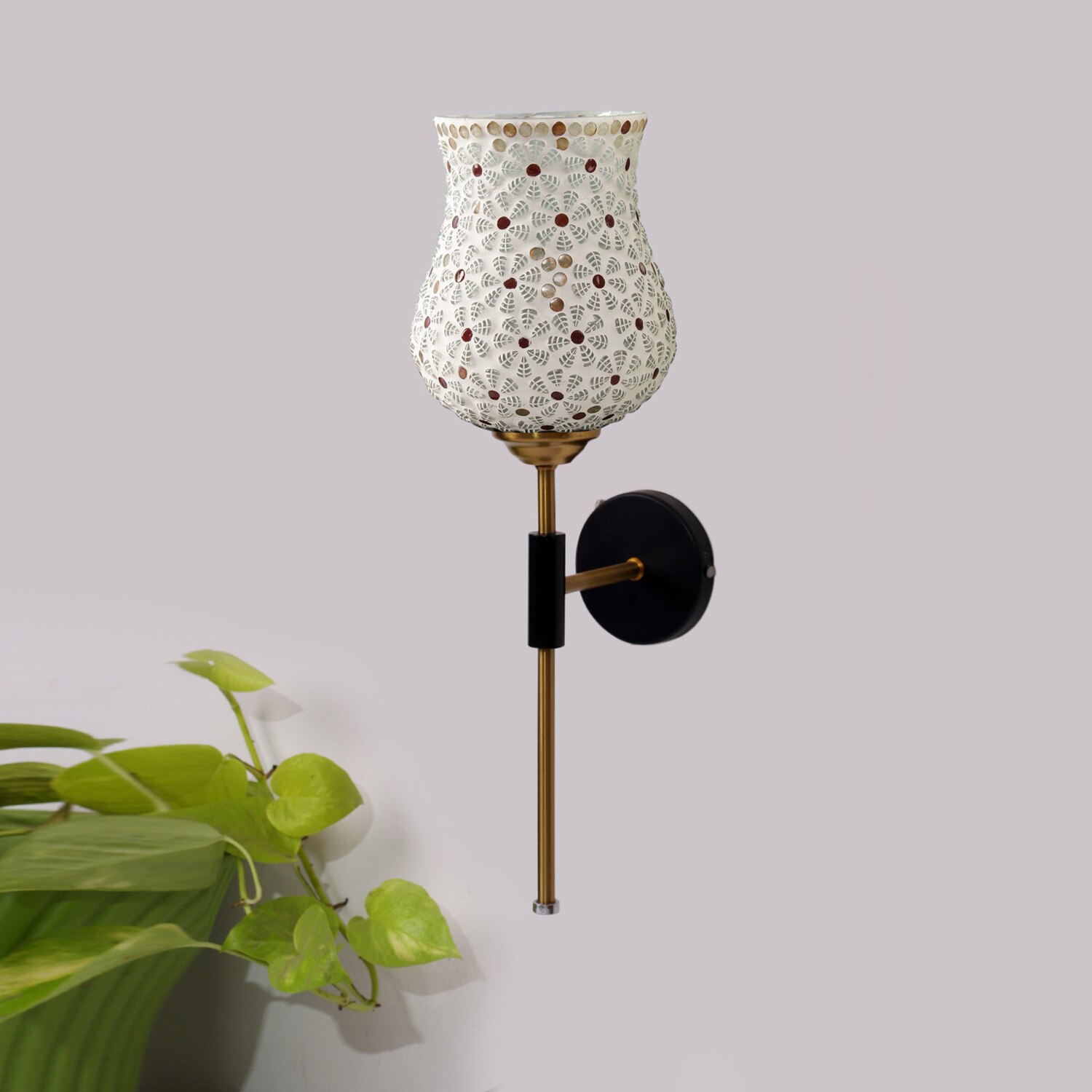 Devansh Metal Electric Wall Light in Black Colour with Multi Shade Count of 1 Light - Devansh