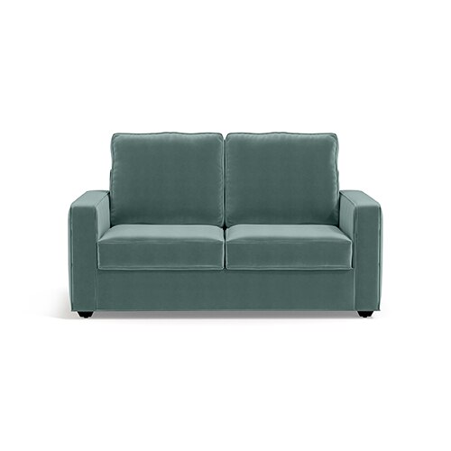 Apollo Compact Sofa Set (Colour : Dusty Turquoise Velvet, Cushion : Soft, Back Type : High Back, Seater : 3+2+1)