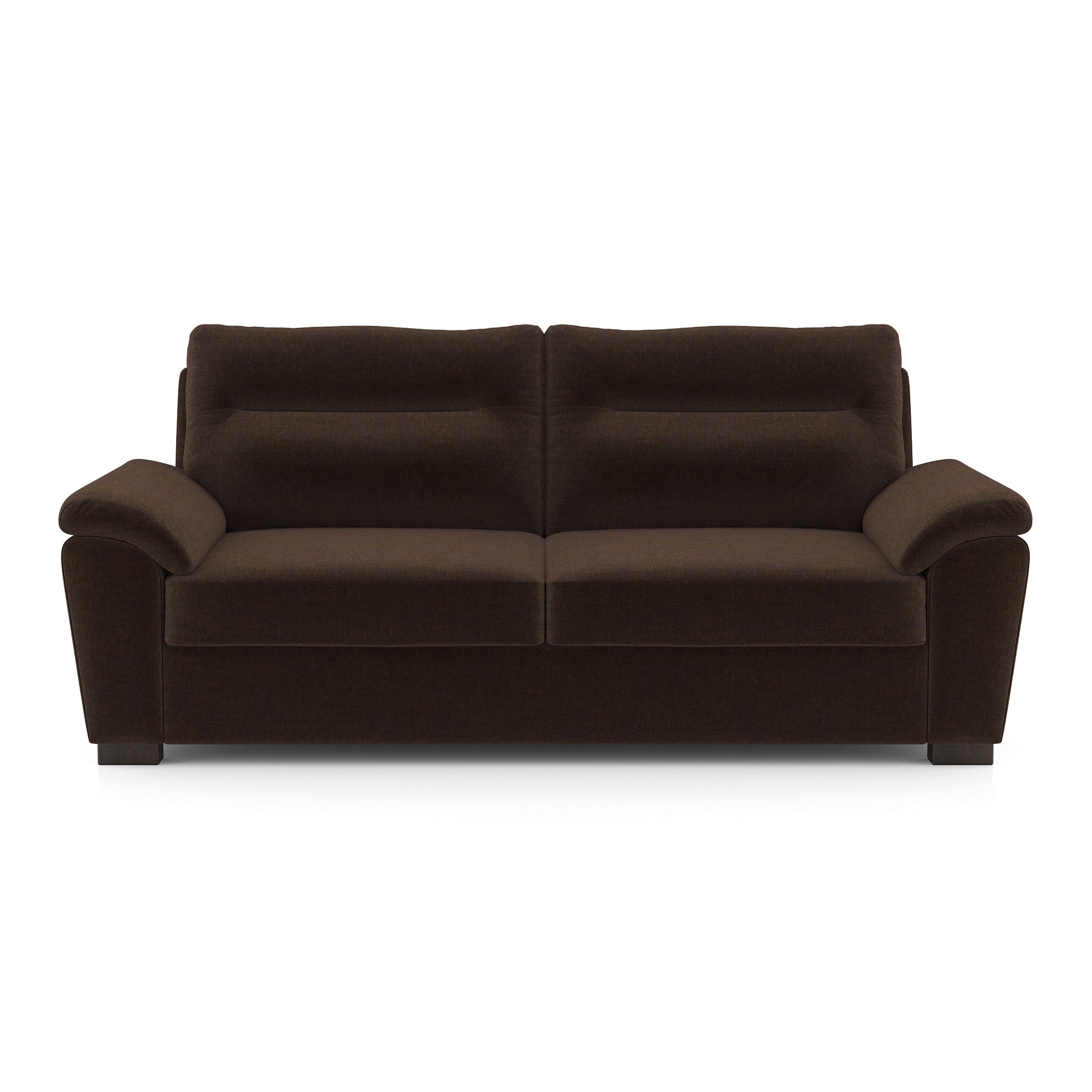 Adelaide Premium 3 Seater Fabric Sofa in Dark Earth Colour - Urban Ladder