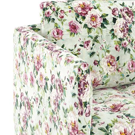 Florence Luxe 2 Seater Fabric Sofa in Clara Velvet Colour