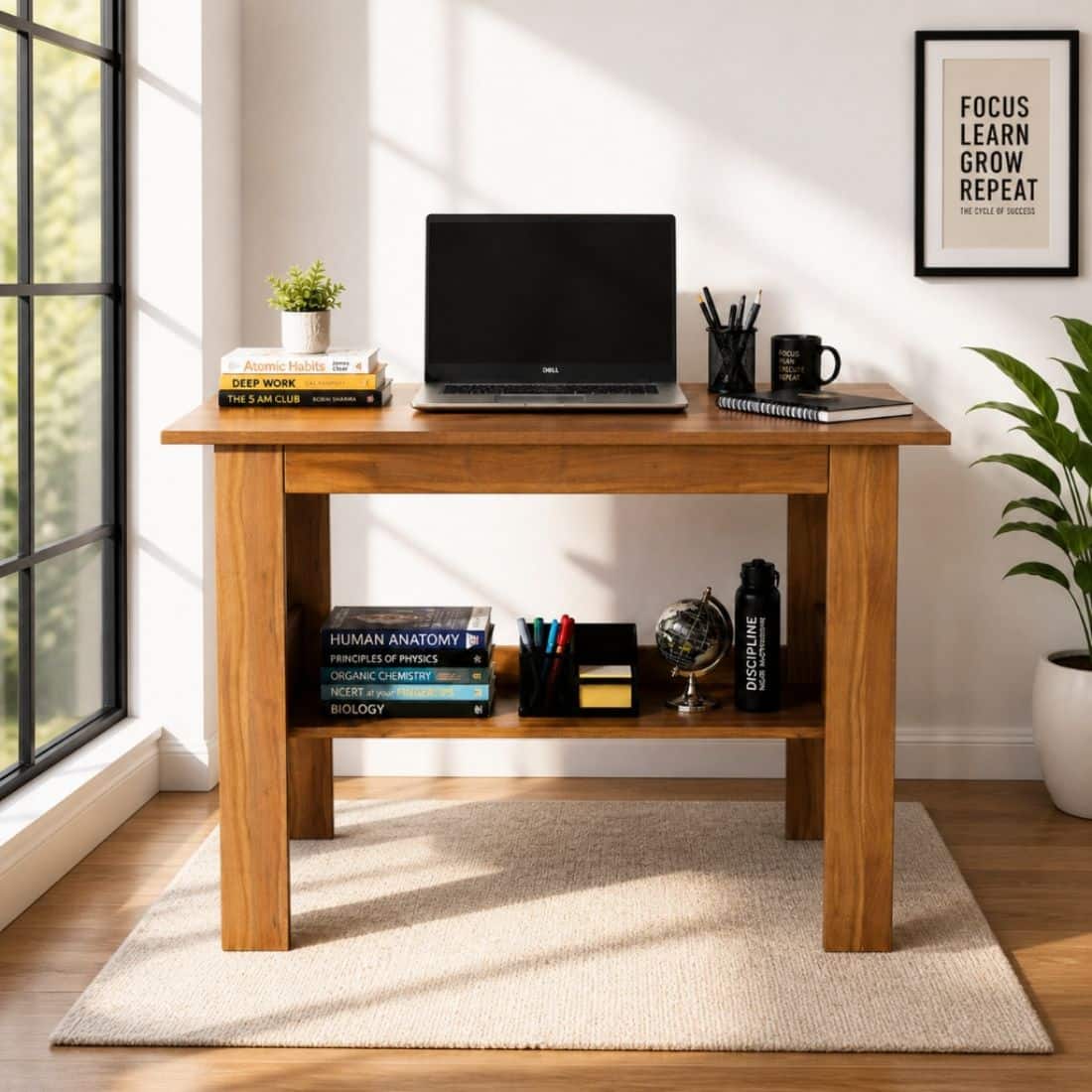 Spydercraft Spacio Modern Study Table in Noce Lyon Finish - Spydercraft