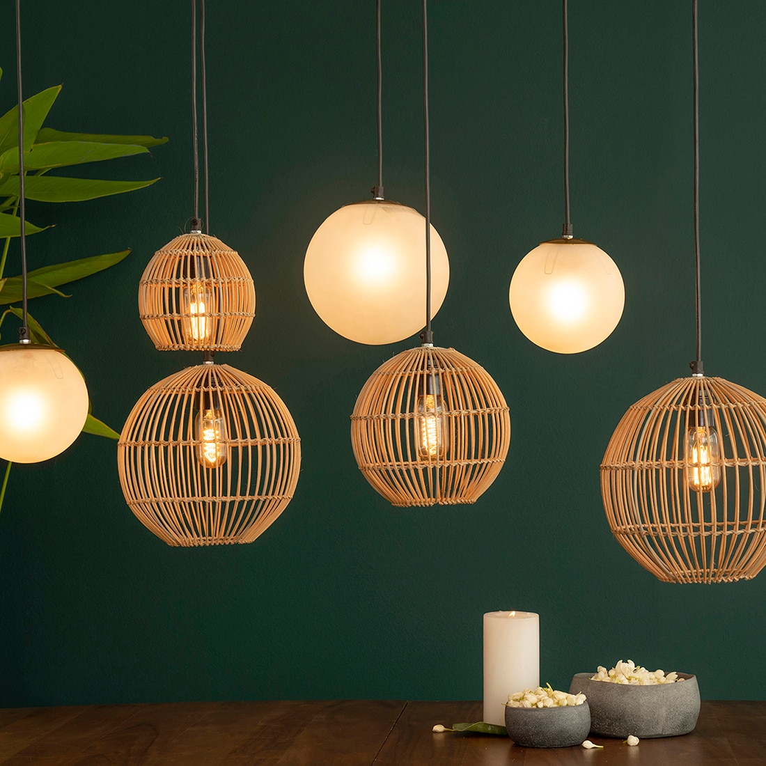 orange tree Nymph Linear Cluster Hanging Lamp-picture-5