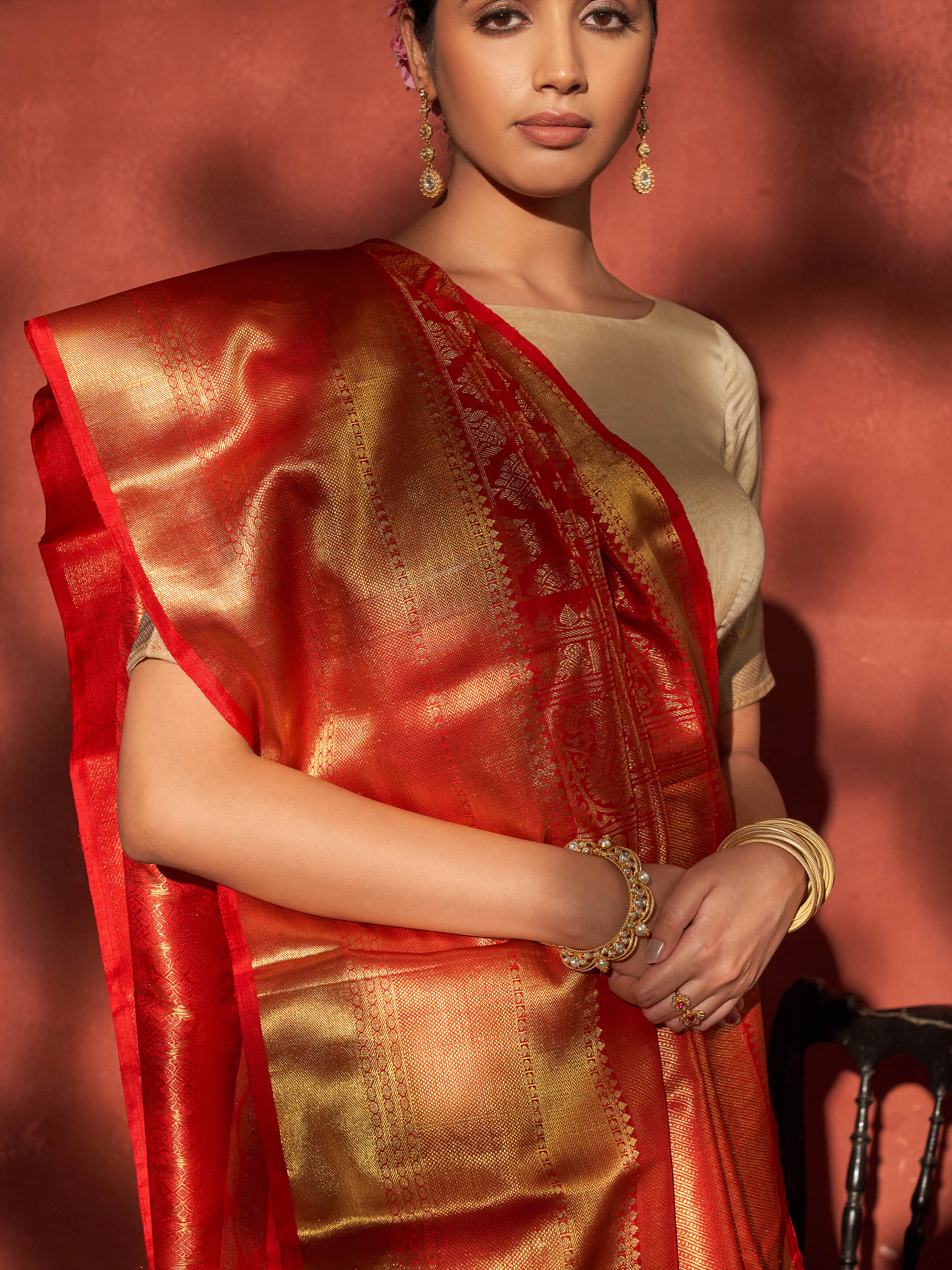 Red Silk Dharmavaram Saree