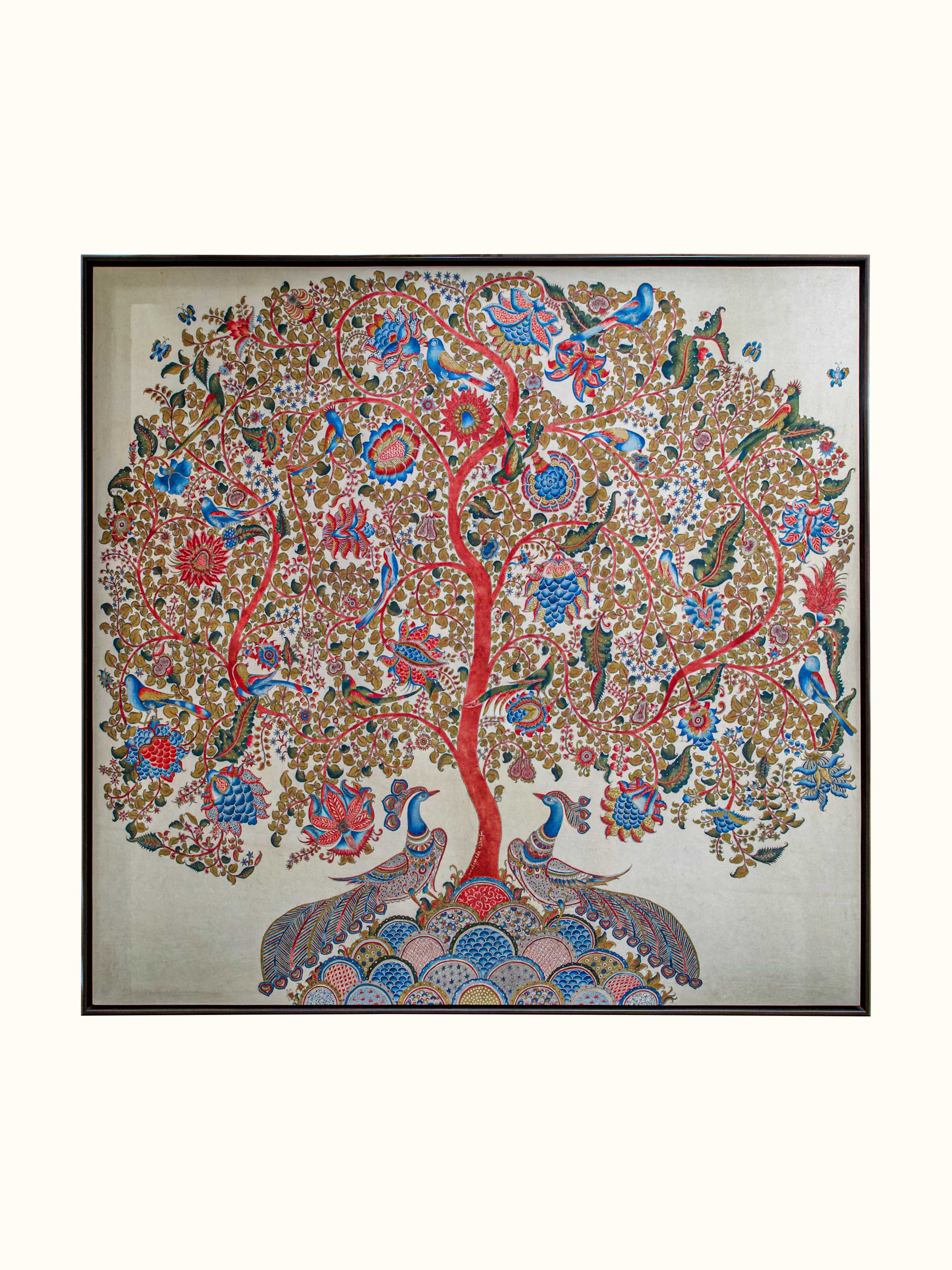 Peacock Tree of Life Kalamkari Wall Hanging