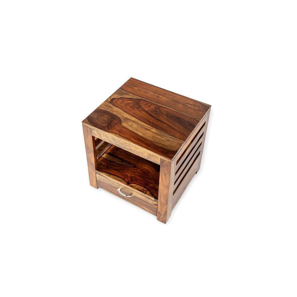 Russell Side Table - Teak Finish