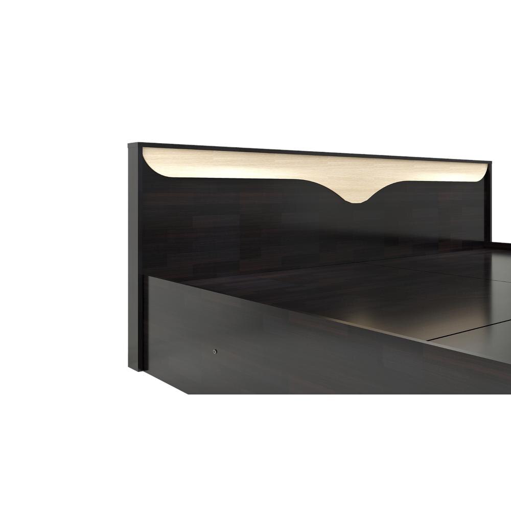 Caily Queen Size Bed In Wenge Finish