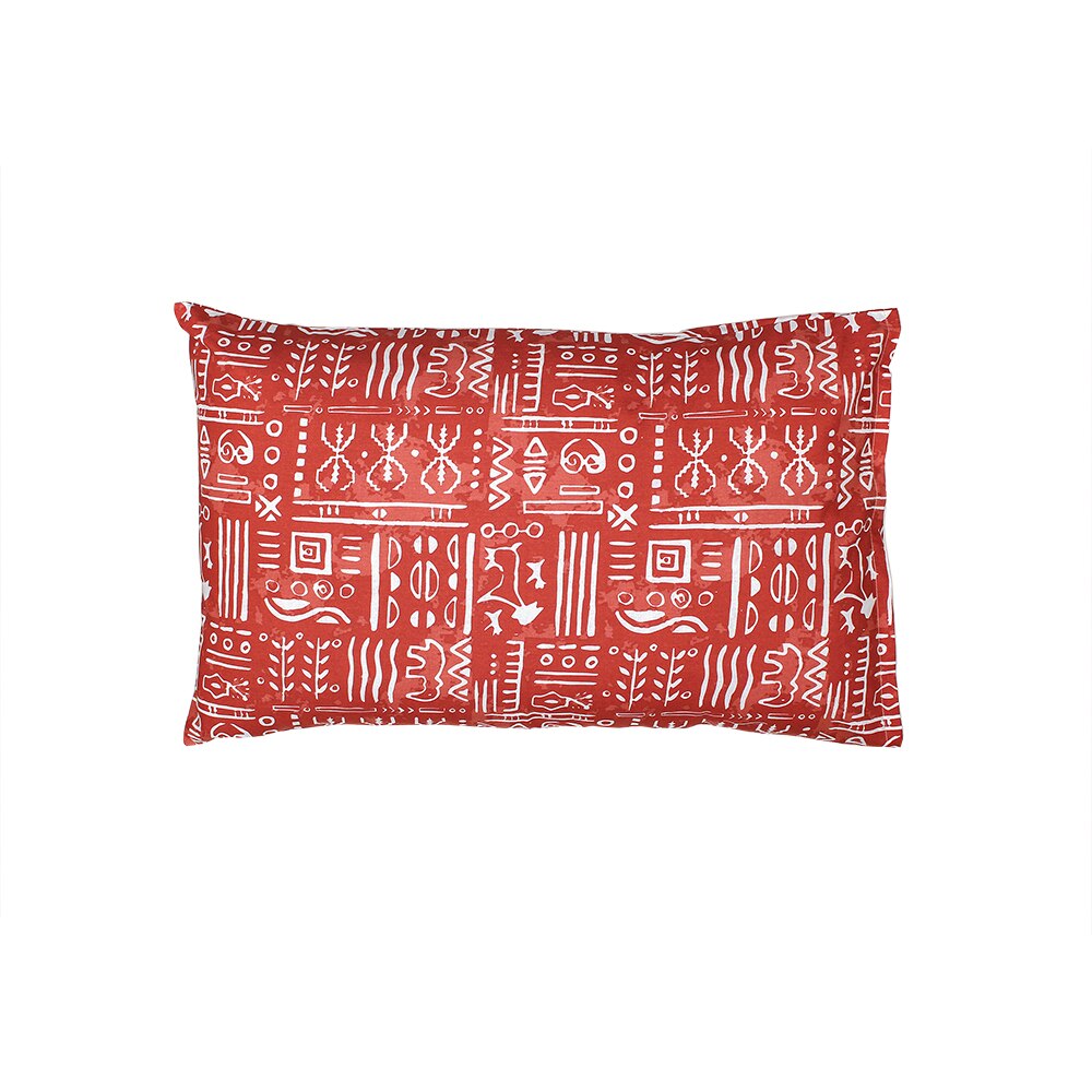 Gamathi 1 Double Bed Sheet & 2 Pillow Covers + 1 Double Duvet Cover with Rust colour