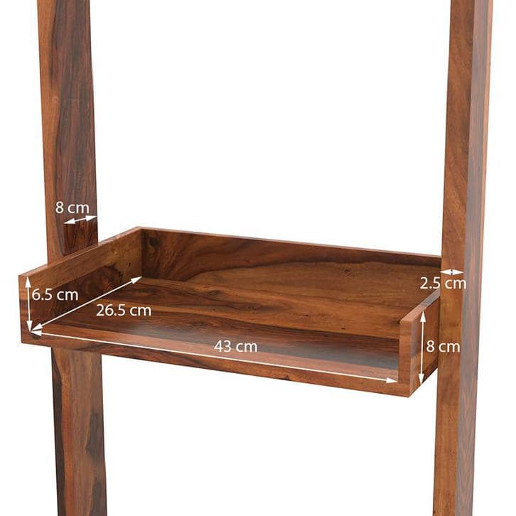 Austen Solid Wood Bookshelf in Teak Finish