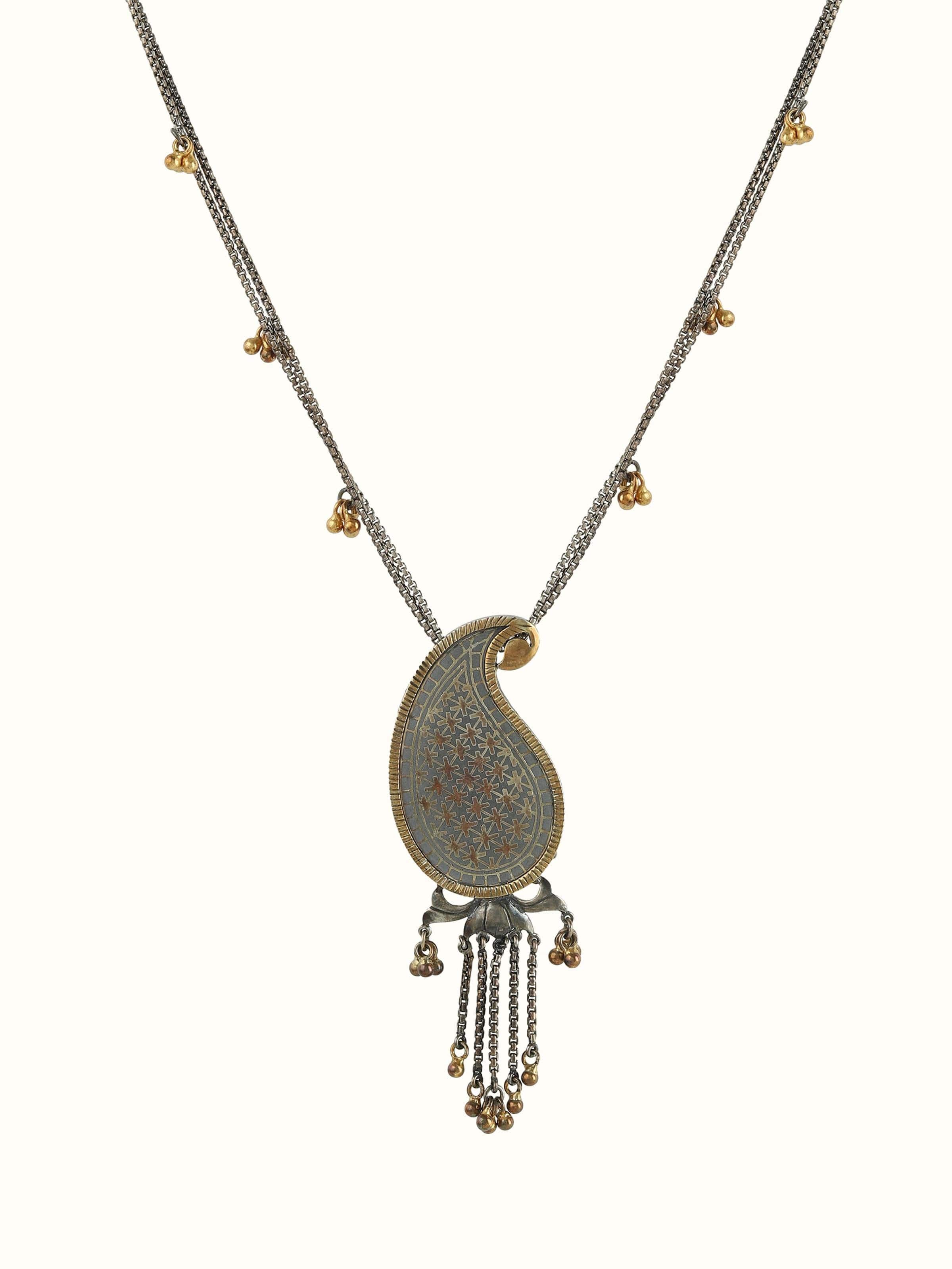 Bidri Silver Collar Necklace