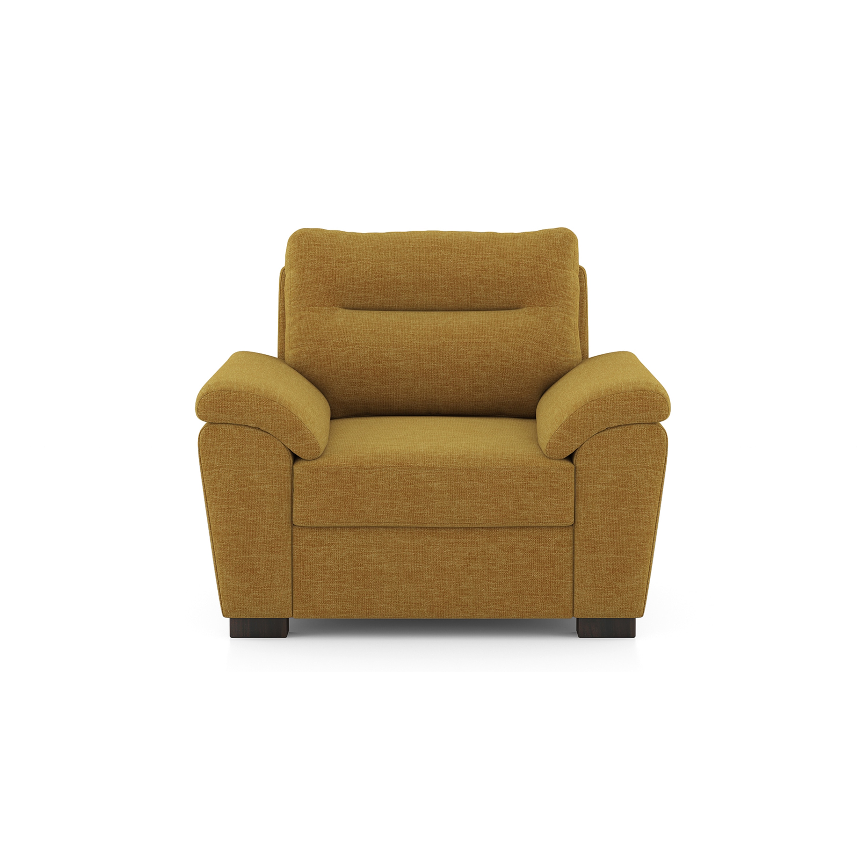 Adelaide Essential 1 Seater Fabric Sofa In Ochre