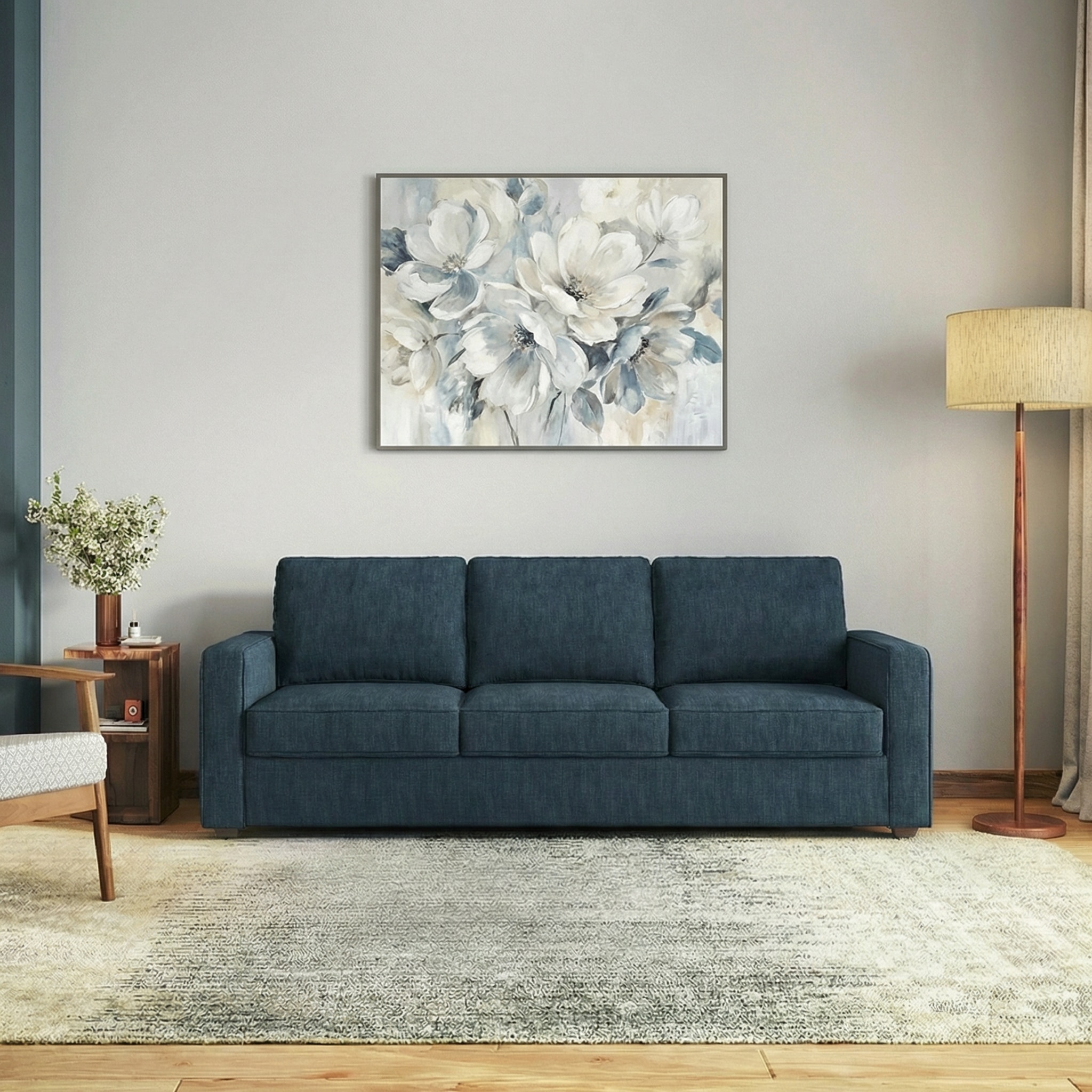 urban ladder Apollo Sofa Set (Colour : Colonial Blue, Sofa Size : Regular, Cushion Type : Hard, Sofa Type : Regular, Seating Capacity : 3 Seater, Back Type : Regular, Back Height : High Back)-picture-35