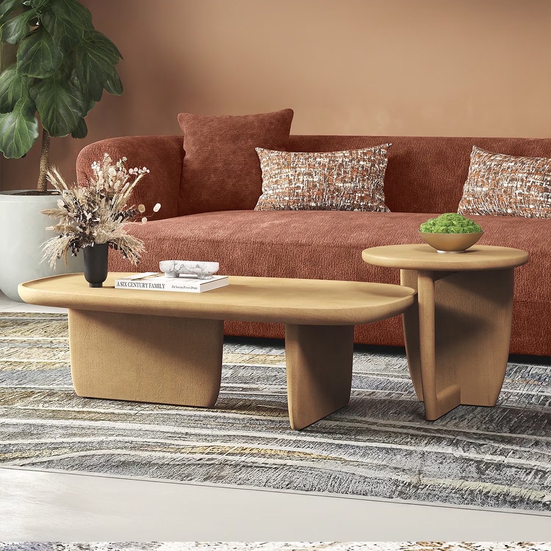 Kaya Solid Wood Side Table in Oak Finish