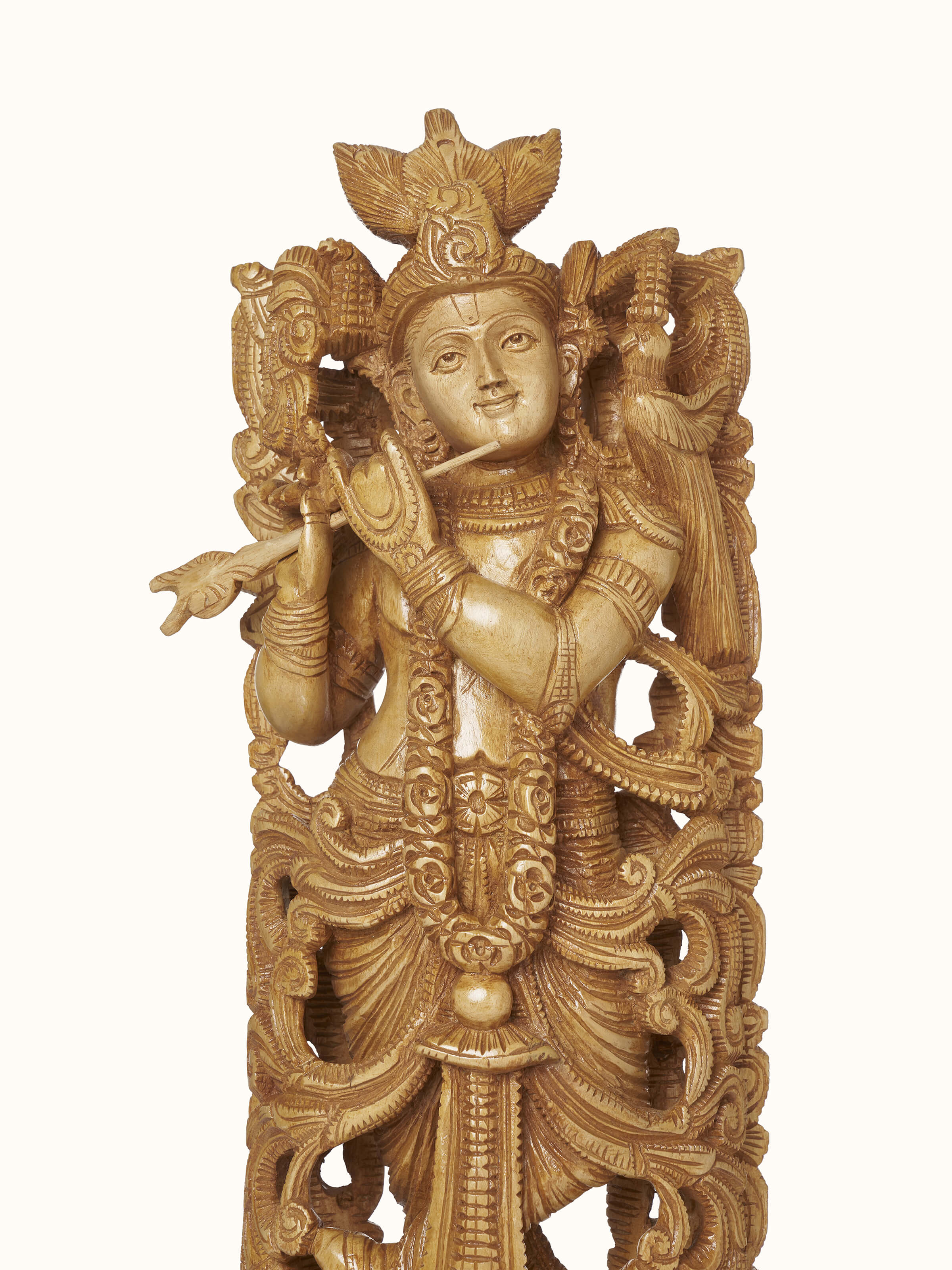 Back view displaying intricate carving details