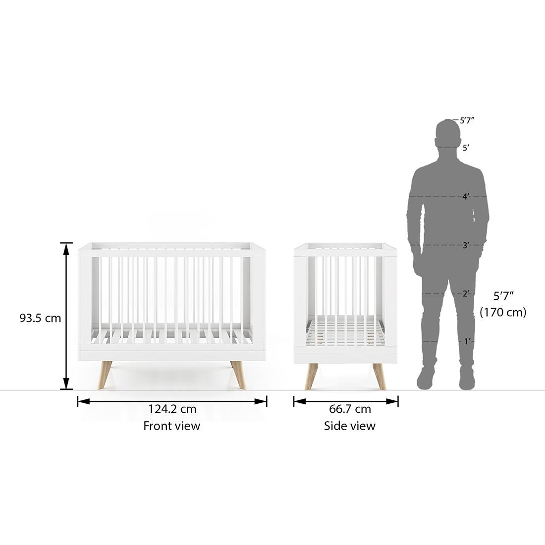 Koster Solid Wood Crib in White Colour