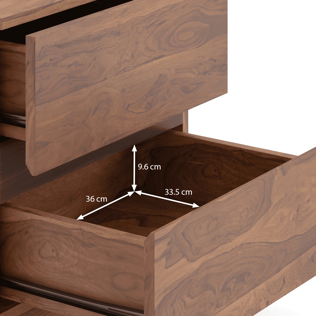 Rodrigues Bedside in Sheesham Paper Finish