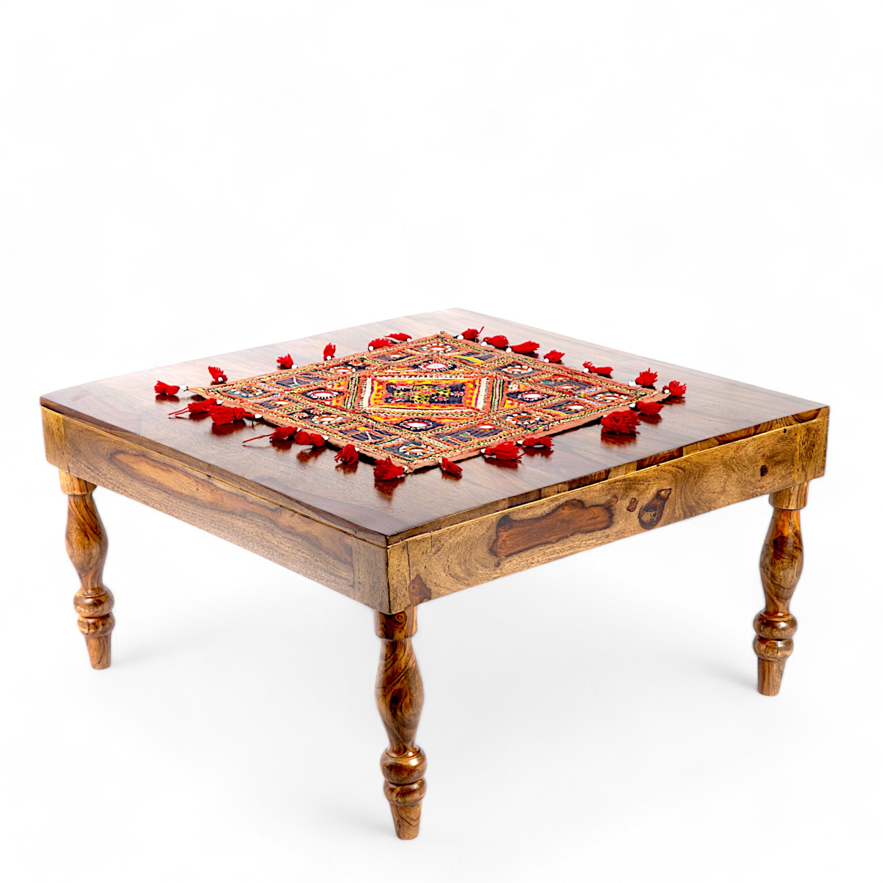 Sydney Sheesham Wood Coffee Table In Teak Finish
