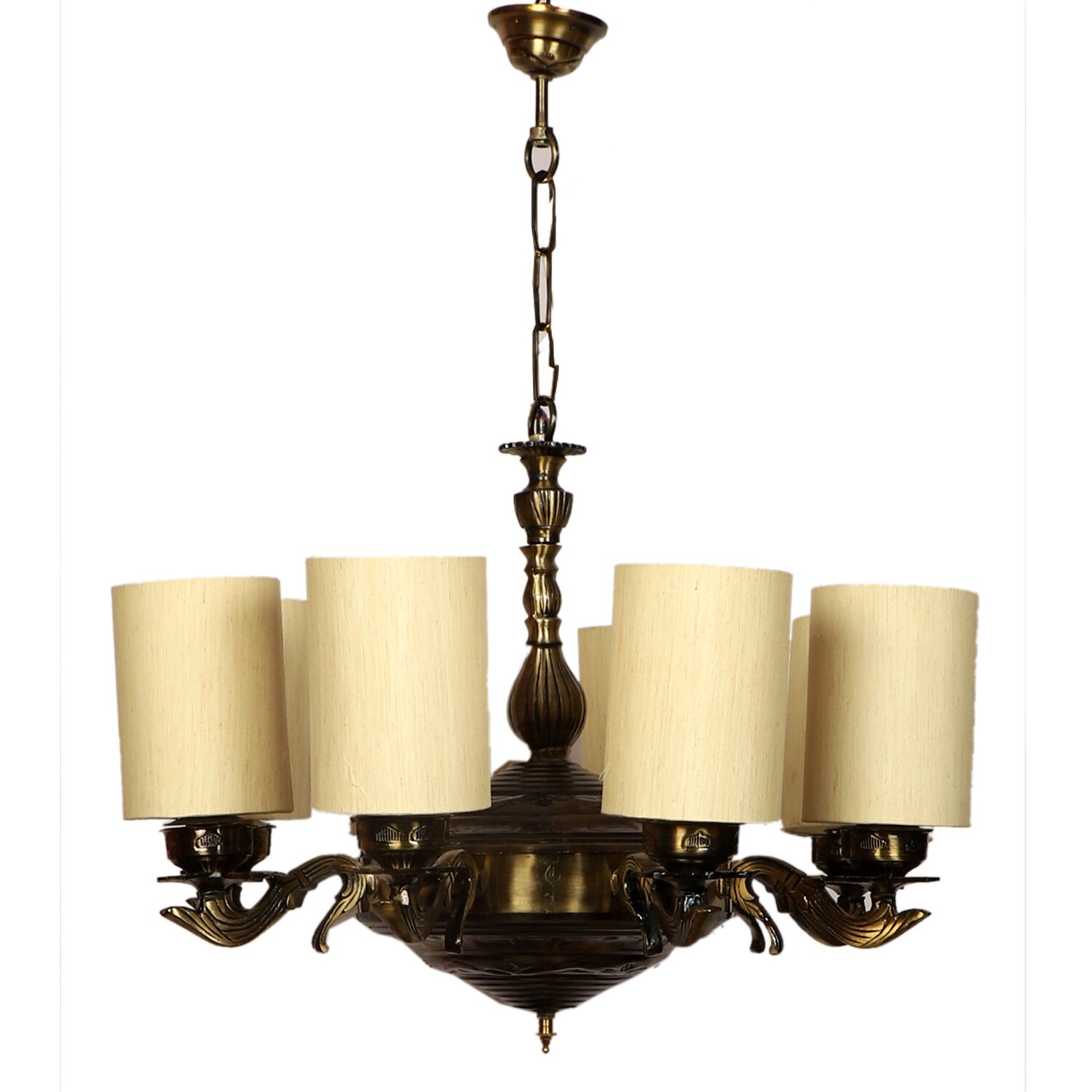 Devansh Gold Antique Wall Mounted Lamp With Black  Cotton Shade