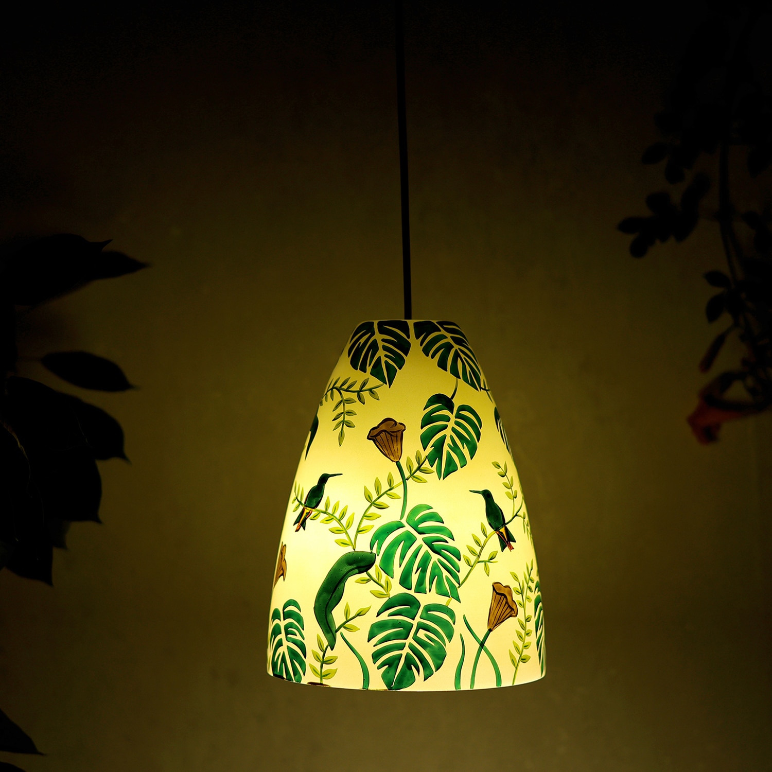 Tropical Vibe Glass Electric Lighting in White Colour - Posh N Plush