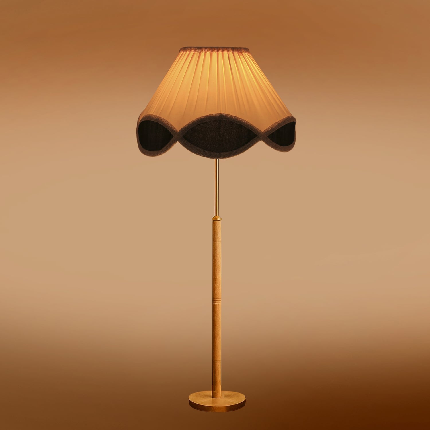 Devansh Wood & Metal Floor Lamp