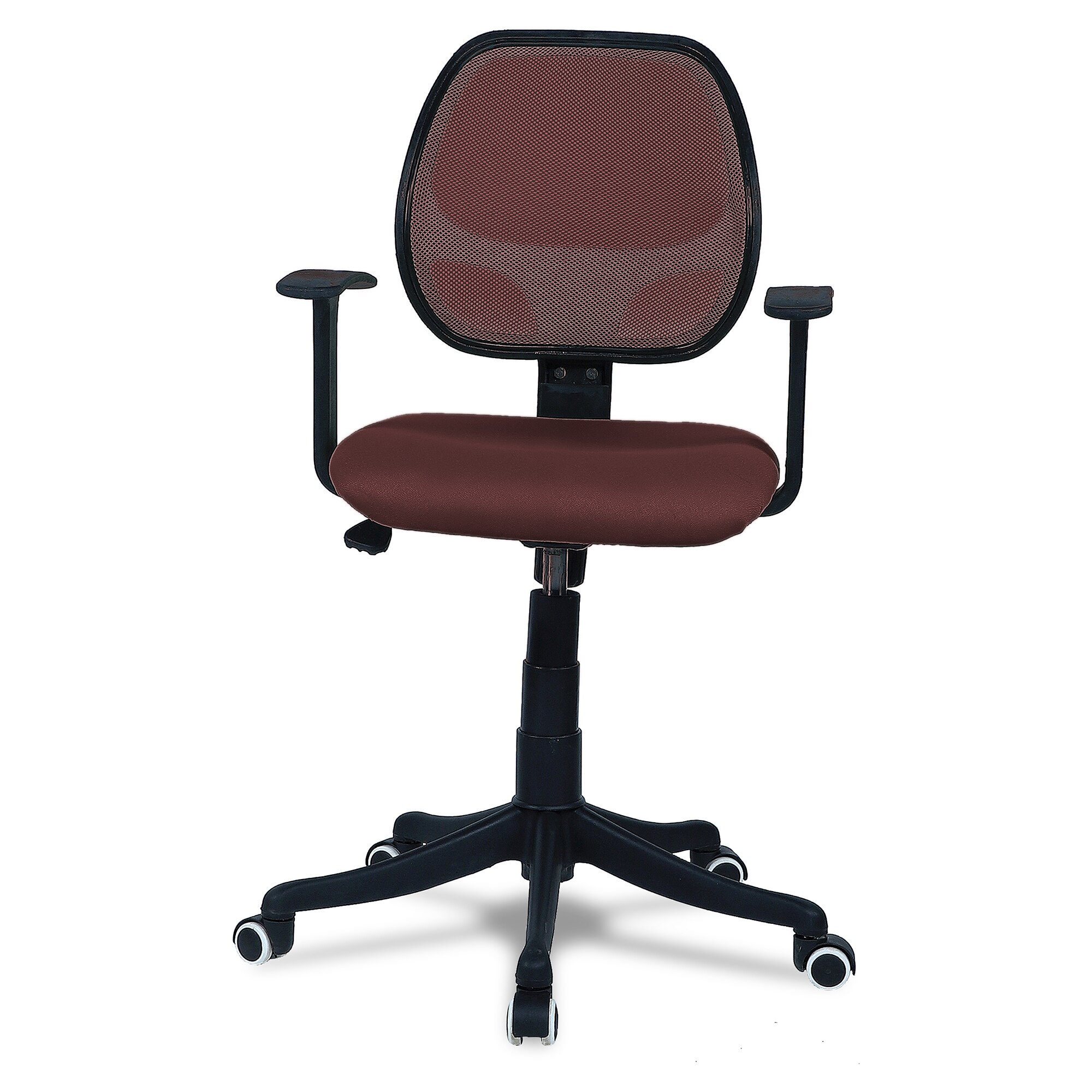 Jaazza Low Back Ergonomic Chair in Brown Colour