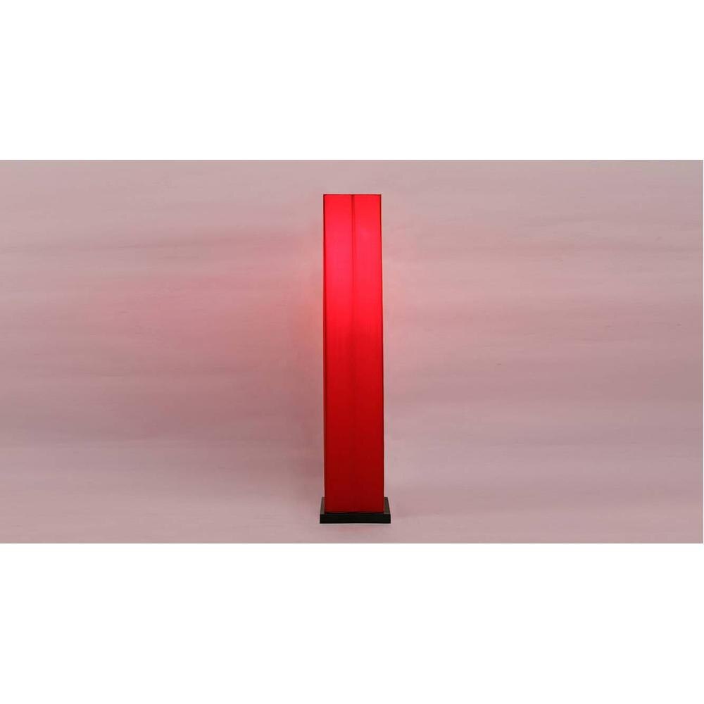 Claudette Red Cotton Shade Floor Lamp